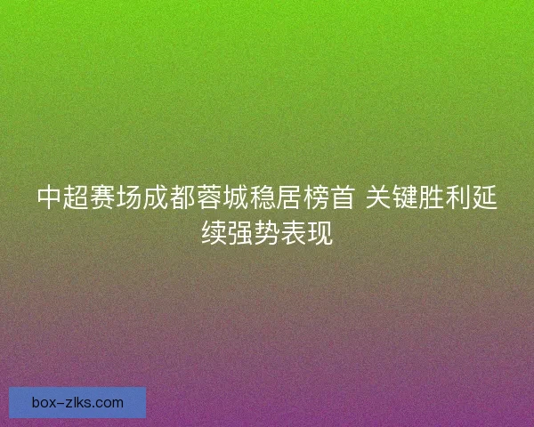 中超赛场成都蓉城稳居榜首 关键胜利延续强势表现